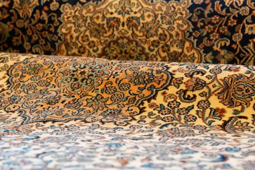 Kashmir Silk Carpet Weaving