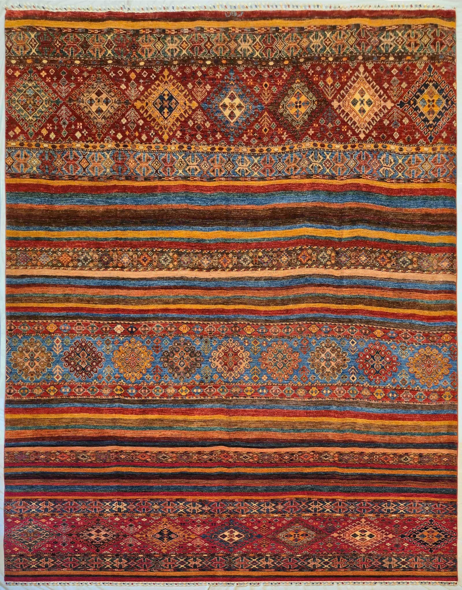 AFGHAN SHIRVAN SHAWL HANDMADE WOOL CARPET