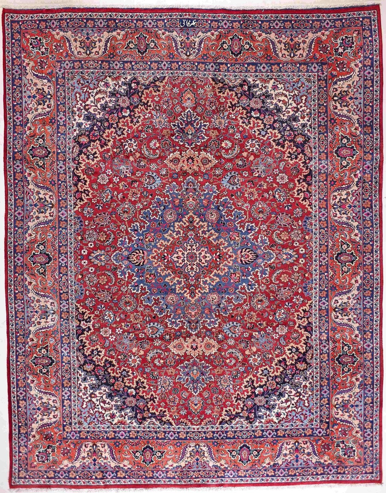 IRANIAN MASHHAD MAHWALAT HANDMADE WOOL CARPET