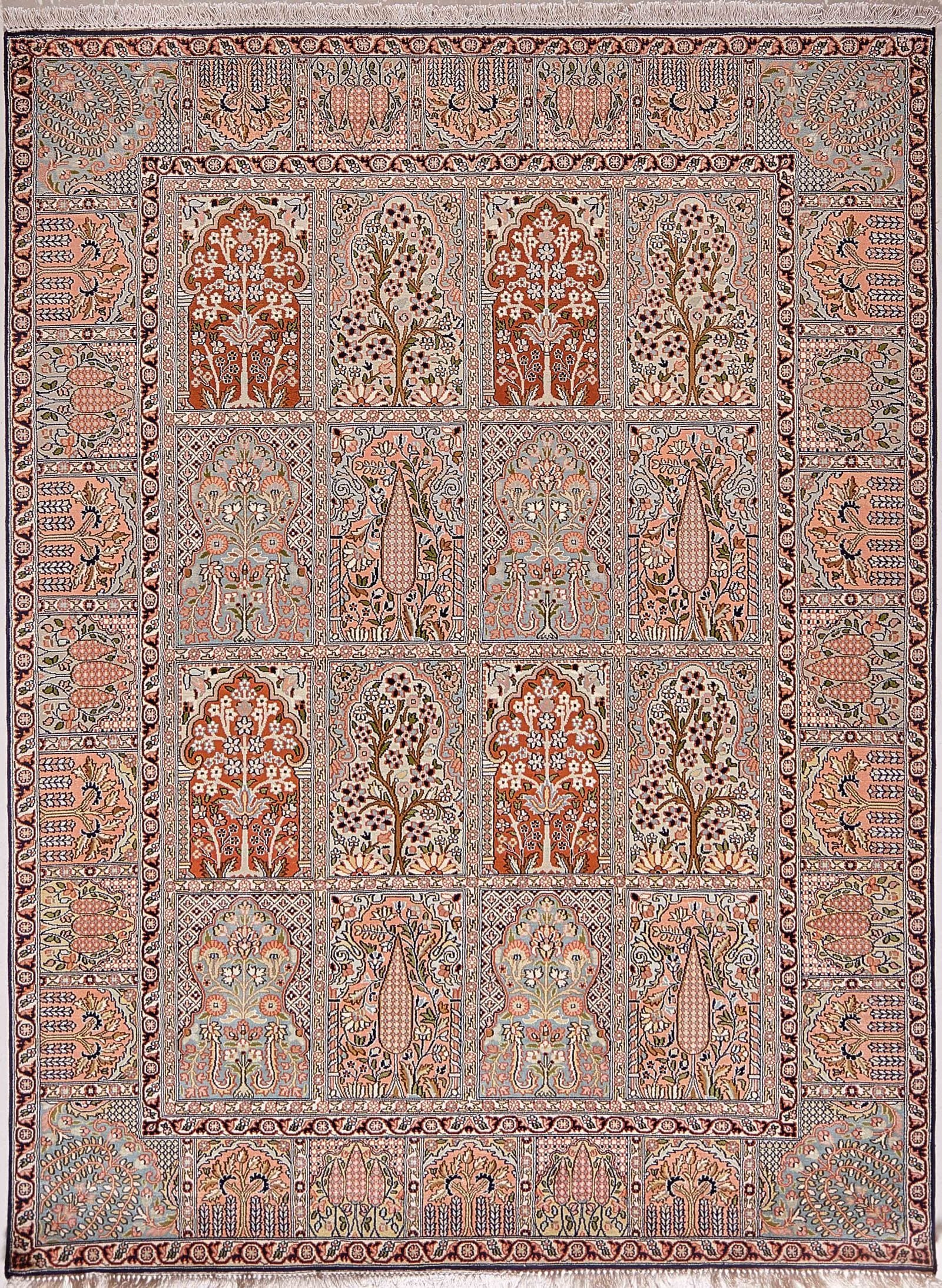 INDIAN KASHMIR SILK HANDMADE CARPET