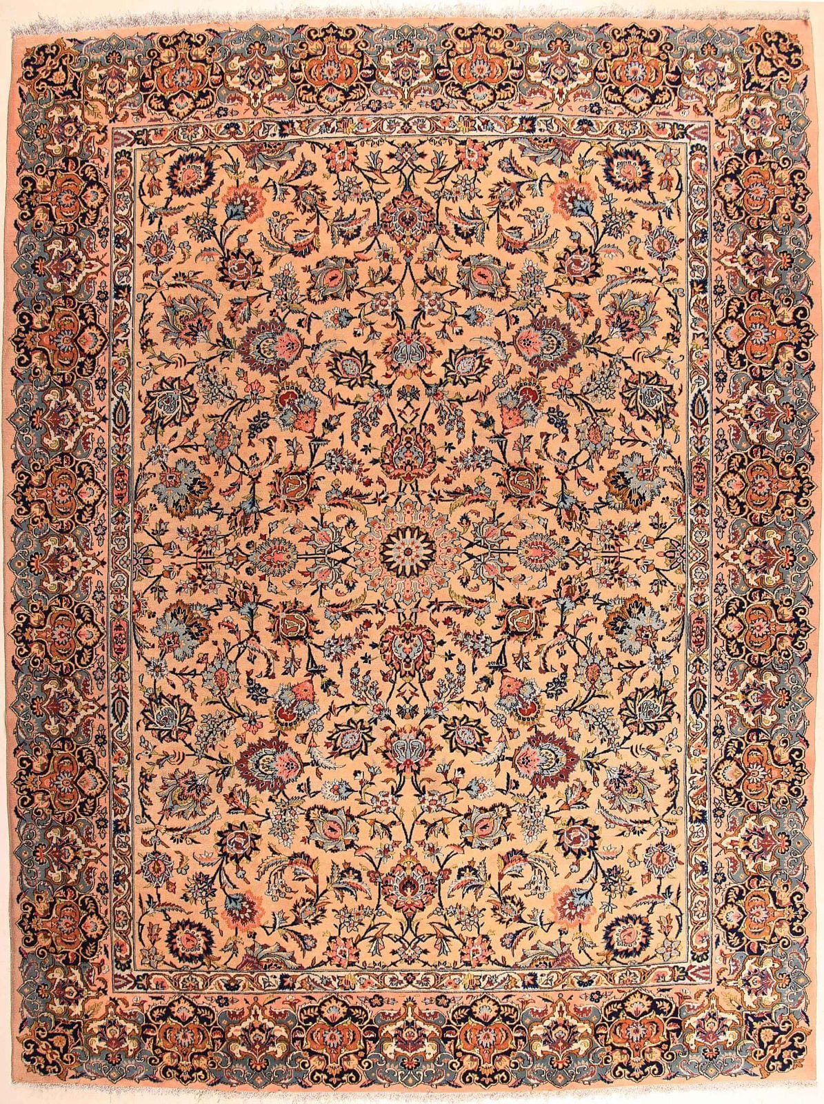 IRANIAN KASHAN HANDMADE WOOL CARPET
