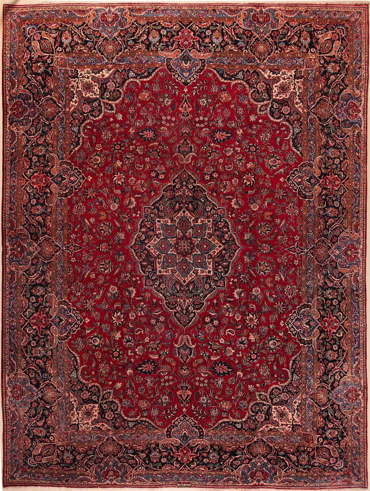 IRANIAN KASHAN HANDMADE WOOL CARPET