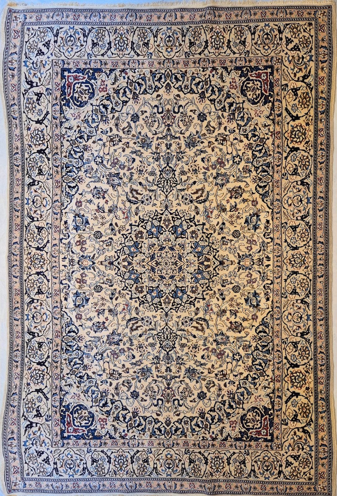 IRANIAN NAIN 9-LA HANDMADE WOOL CARPET