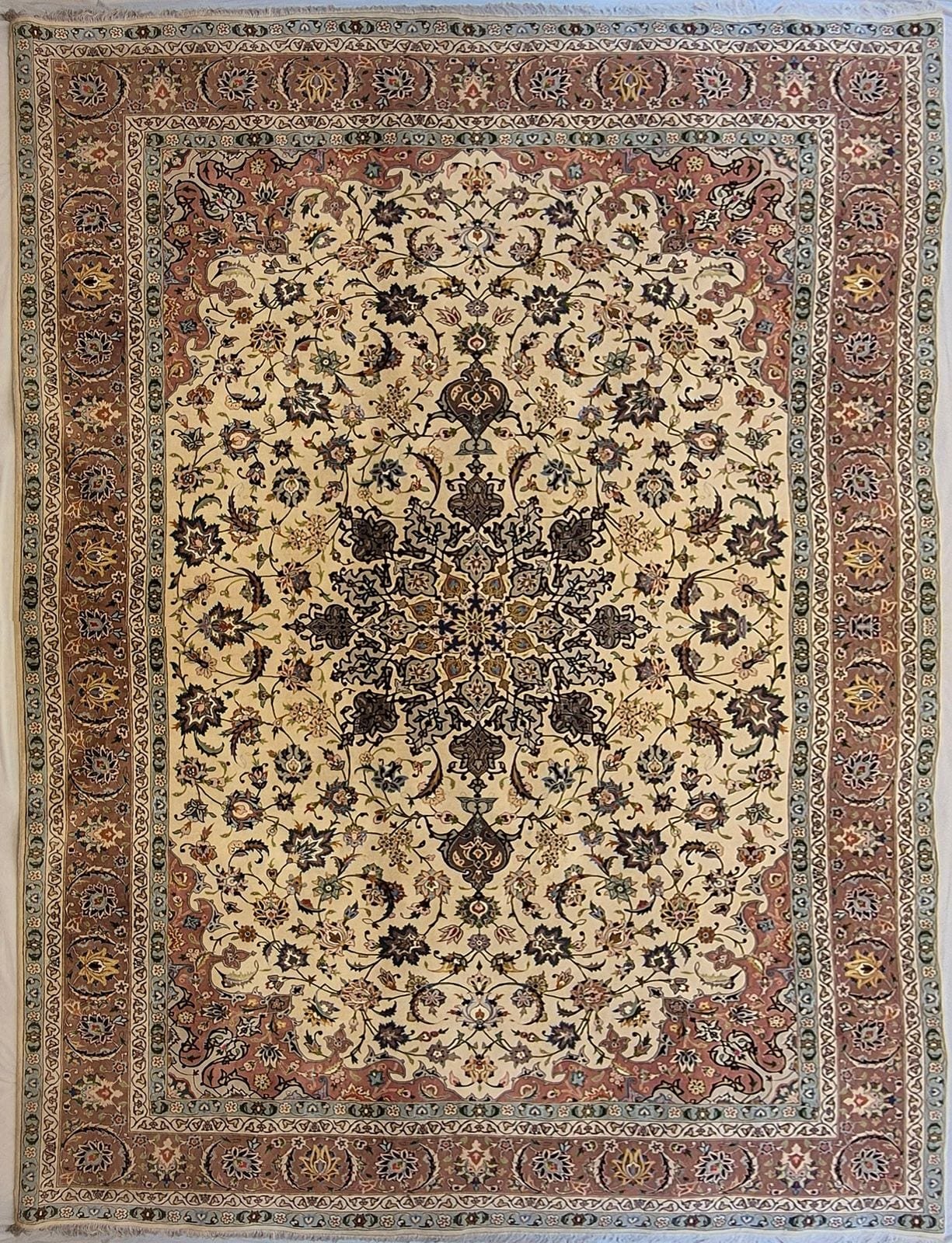 IRANIAN TABRIZ 50-RAJ HANDMADE WOOL CARPET