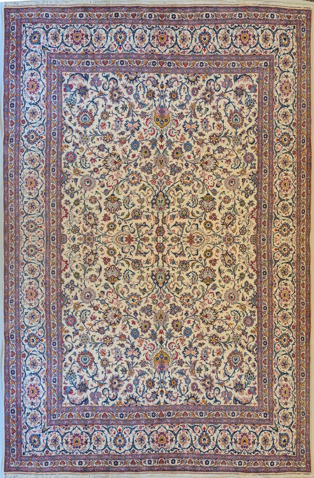 IRÁNI KASHAN KÉZI CSOMÓZÁSÚ GYAPJÚ SZŐNYEG